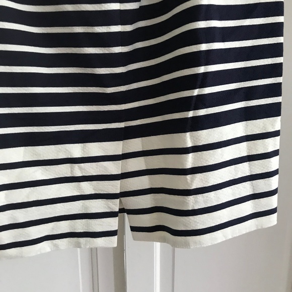 J. Crew Navy Striped Pencil Skirt Women's Size 8 - Picture 5 of 6